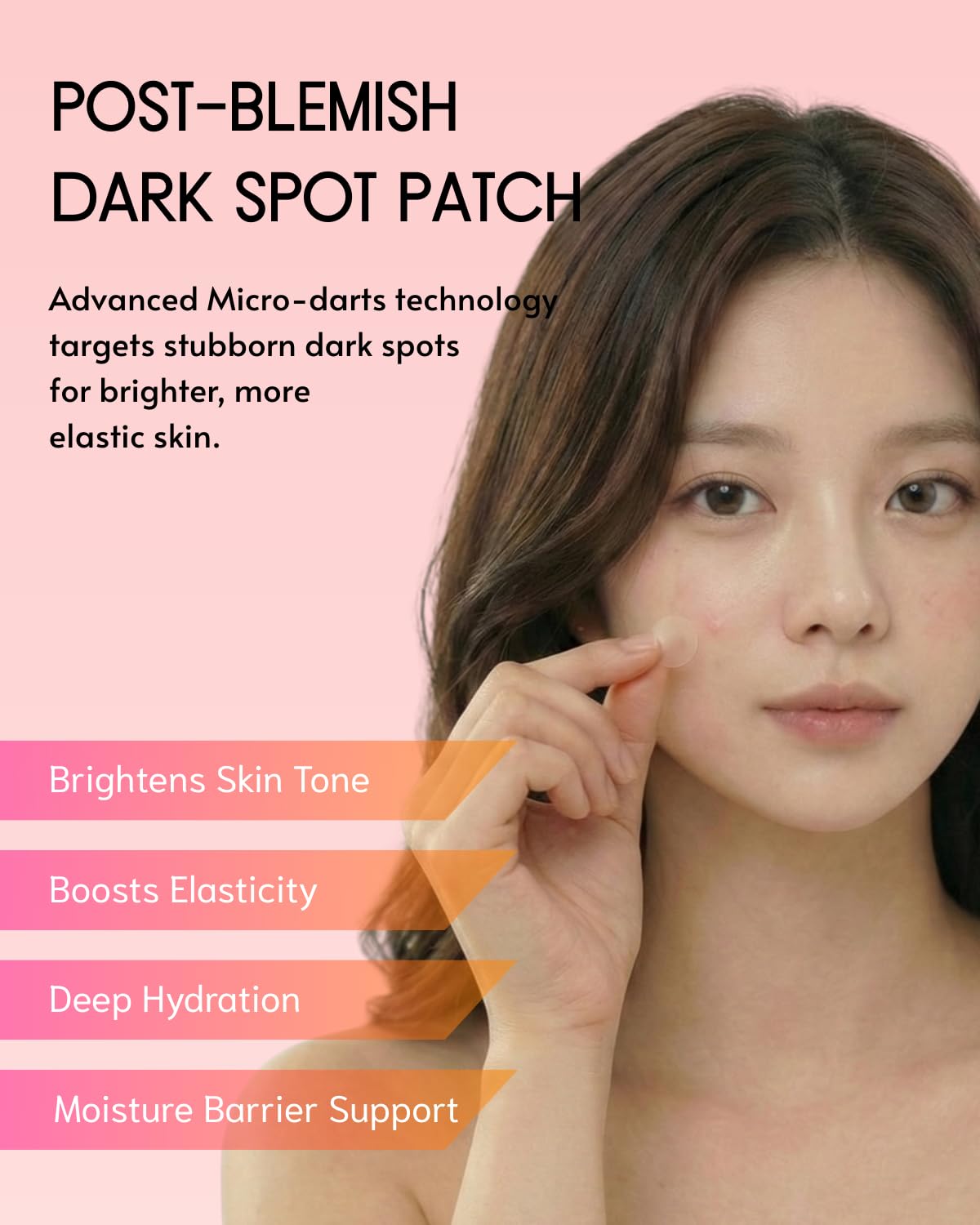 Le Dalcom patch application on dark spots demonstrates easy nightly care.