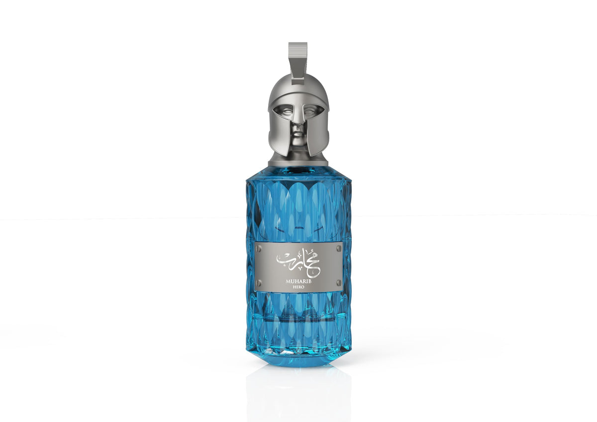 Le Falcone Muharib Hero bottle front, bold presence for confident evenings.