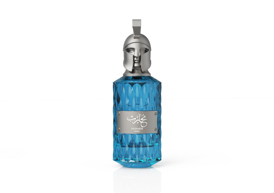 Le Falcone Muharib Hero bottle front, bold presence for confident evenings.