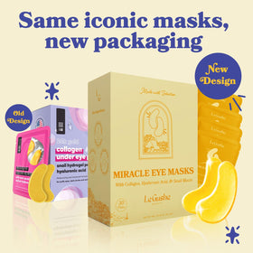 Cooling effect depicted as under-eye area looks refreshed after using LE GUSHE patches.