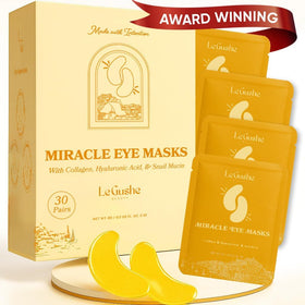 LE GUSHE Gold Under Eye Patches close-up for quick eye refresh.