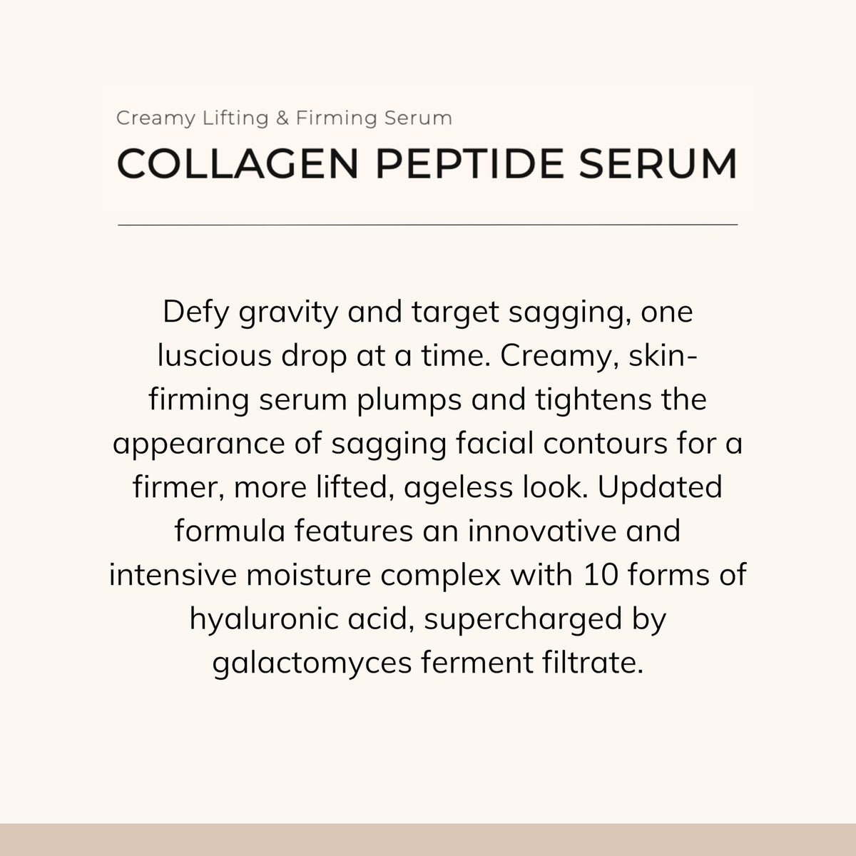 Le Mieux Collagen Peptide Serum pump dispense view for precise, mess-free application