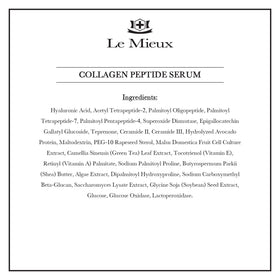 Le Mieux Collagen Peptide Serum ingredients highlight ceramides for barrier support