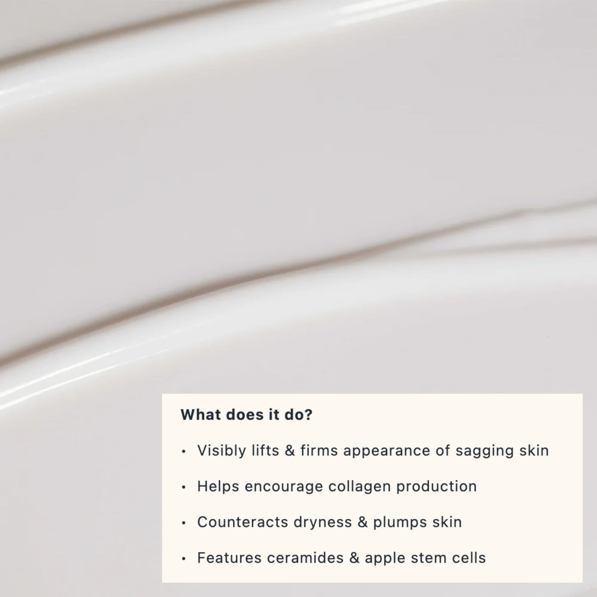 Le Mieux Collagen Peptide Serum texture shot highlighting rich, nourishing formula for dry skin
