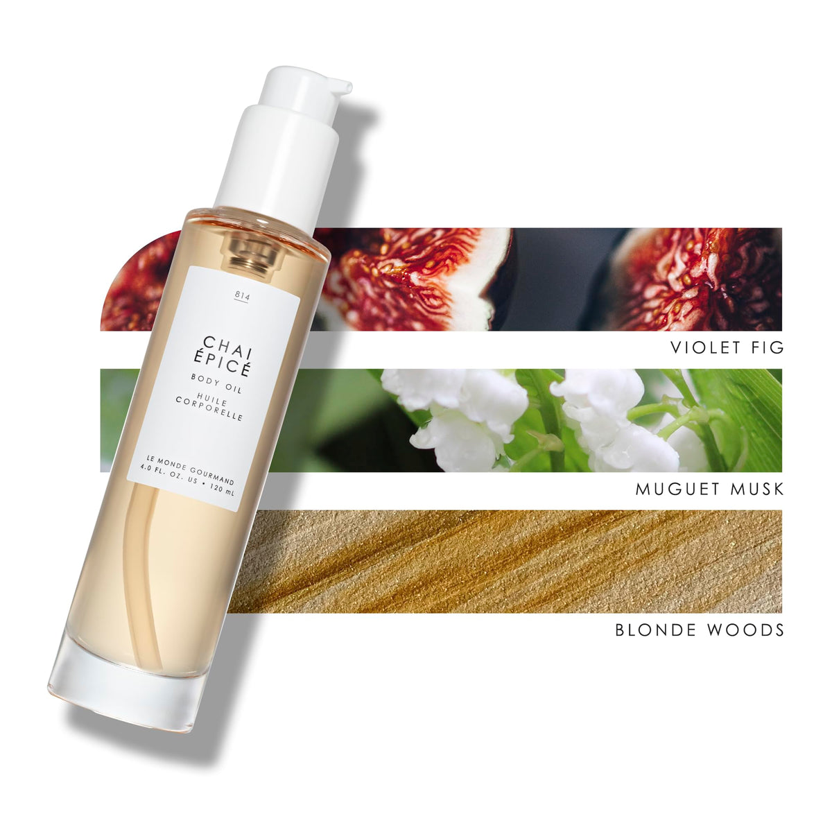 Apricot and sweet almond oils blend for nourished skin with Le Monde Gourmand.