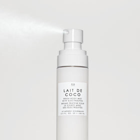 Le Monde Gourmand Fresh Mist base notes feature vanilla and praline warmth.
