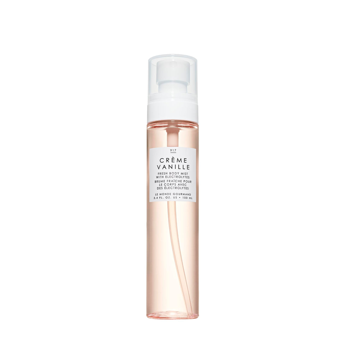 Le Monde Gourmand Crème Vanille Fresh Mist bottle highlighting vanilla fragrance for everyday wear.