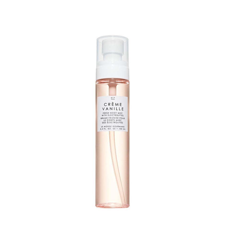 Le Monde Gourmand Crème Vanille Fresh Mist bottle highlighting vanilla fragrance for everyday wear.