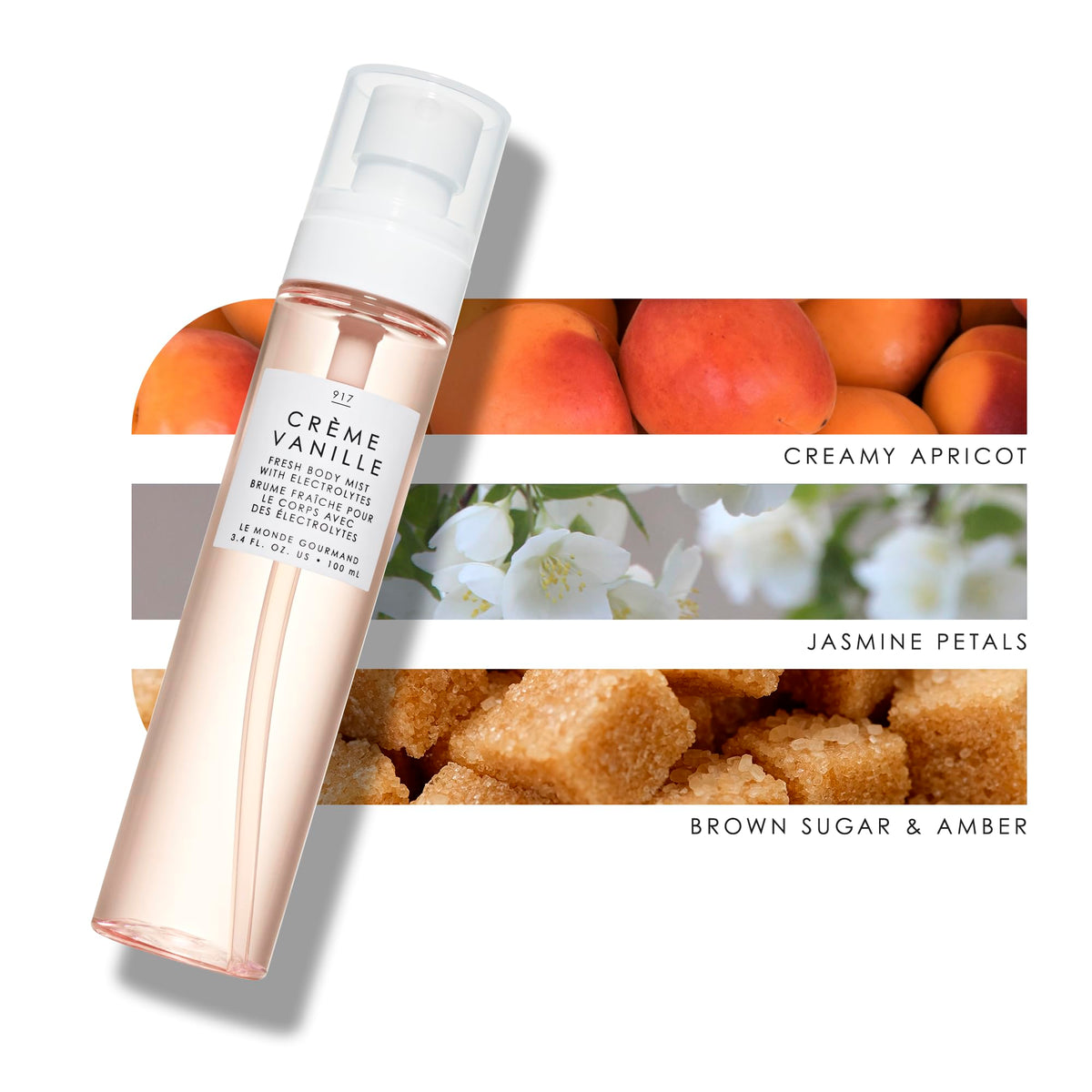 Le Monde Gourmand Crème Vanille Fresh Mist travel-size bottle for on-the-go refresh.