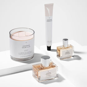 Le Monde Gourmand Creme Vanille packaging communicates premium, travel-friendly presentation.