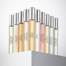 Le Monde Gourmand mini purse sprays collection, travel-friendly variety.