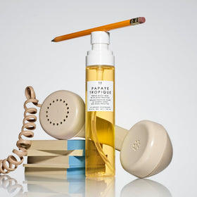 Le Monde Gourmand Papaye Tropique Fresh Mist bottle label highlights vegan, cruelty-free fragrance options.