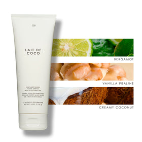 Le Monde Gourmand Lait de Coco icing on packaging displays vanilla praline notes.