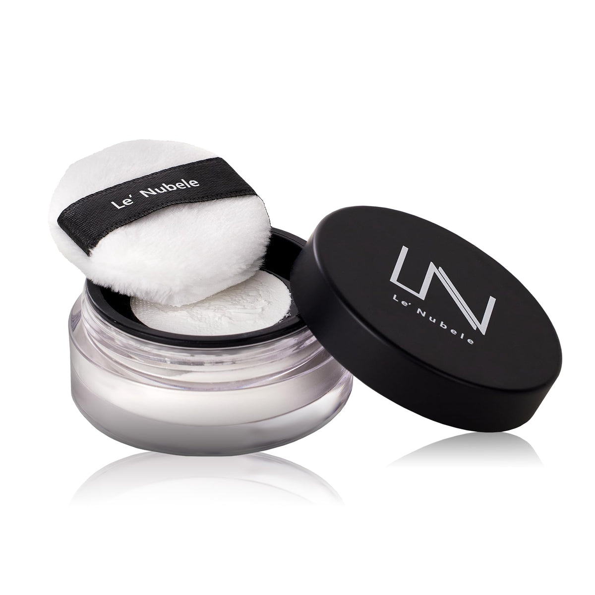 Le Nubele Azulene Face Cover Powder tub with translucent, natural matte finish.