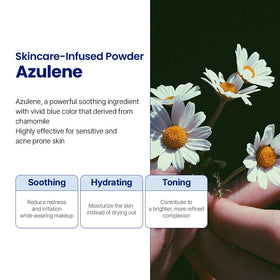 Le Nubele Azulene Sebum Control action helps keep makeup fresh longer.