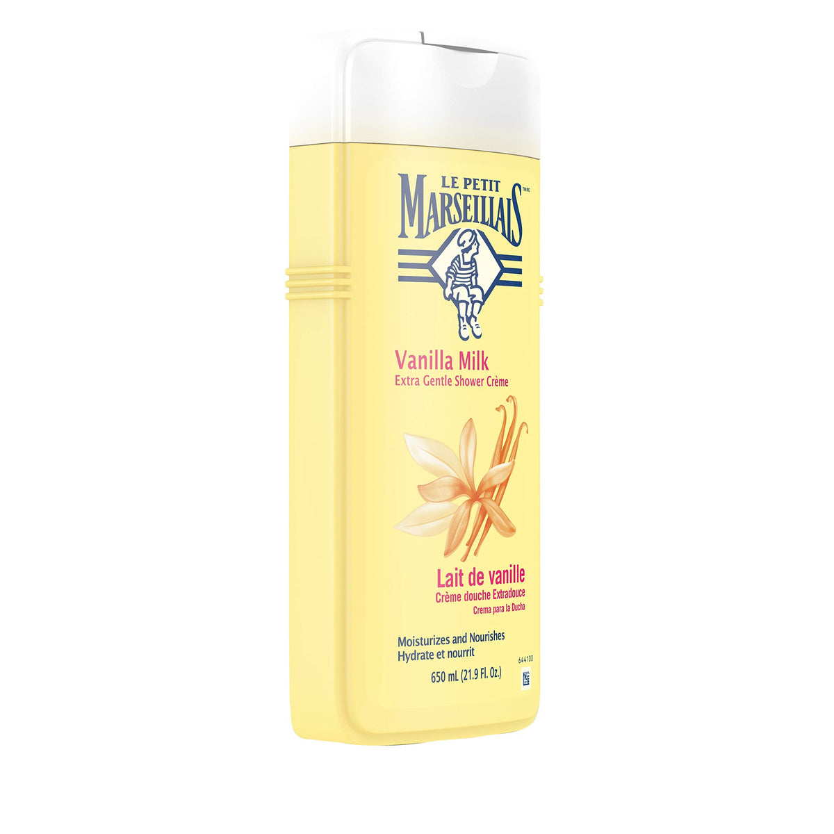 Smooth foam of Vanilla Milk shower cream ready to rinse and moisturize.