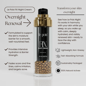 Plant-based pea protein icon signaling gentle support for sensitive skin