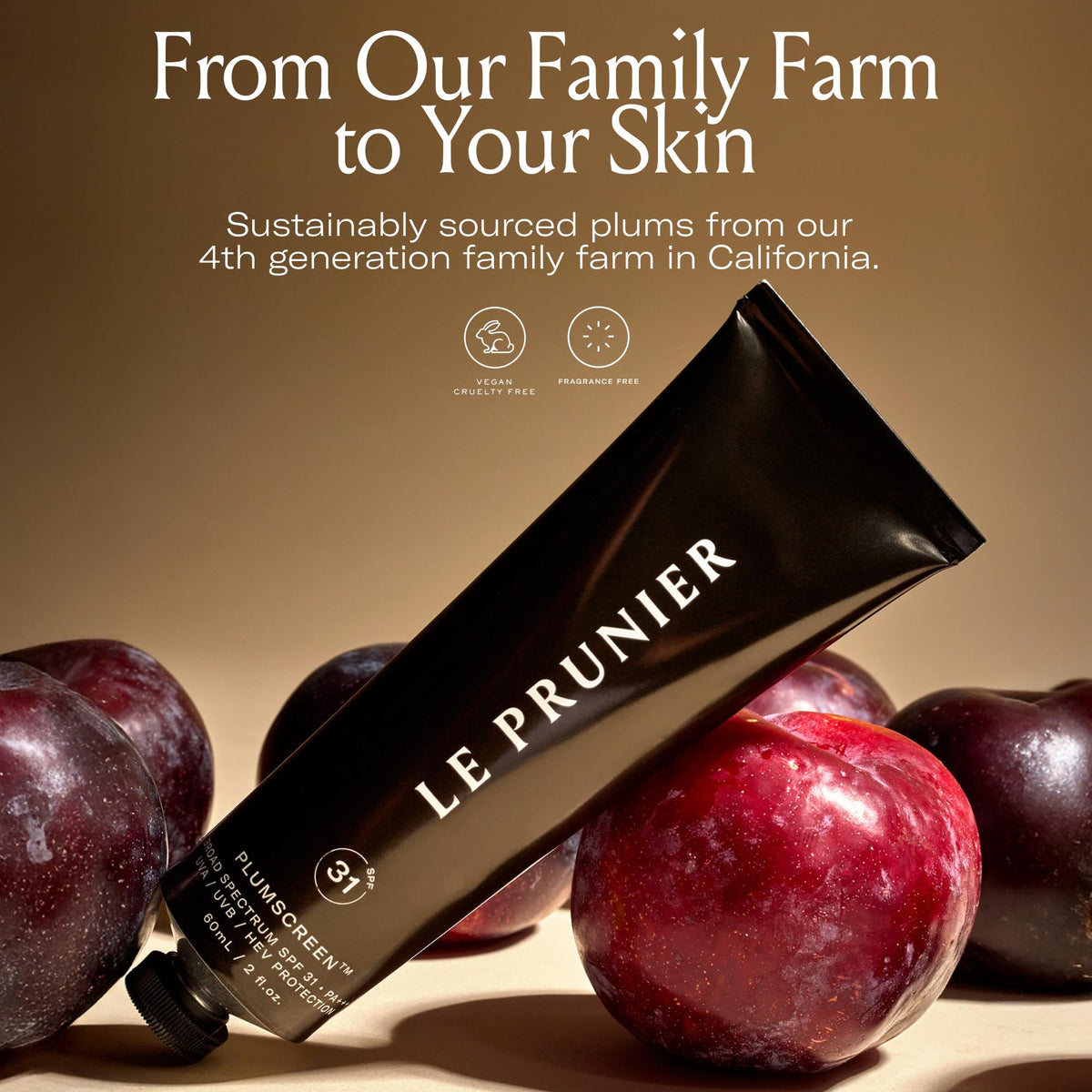 Le Prunier Plumscreen reef-safe formula suited for sensitive skin