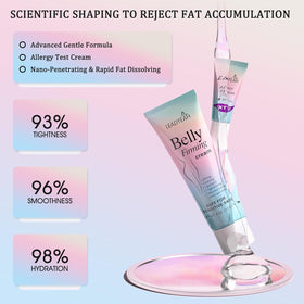 Leadyeah B Flat Belly Firming Cream applied to stomach for quick absorption