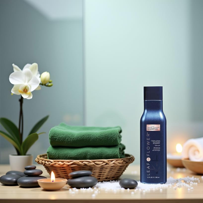 Leaf & Flower Nourishing Shampoo foam poured into hand