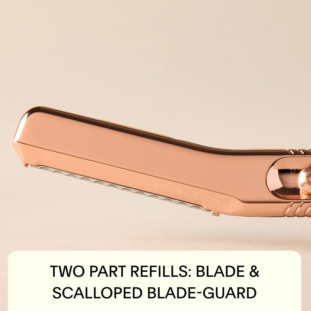 Leaf Shave Leaf Dermaplaner Mercury metal construction adds durability and sustainable skincare