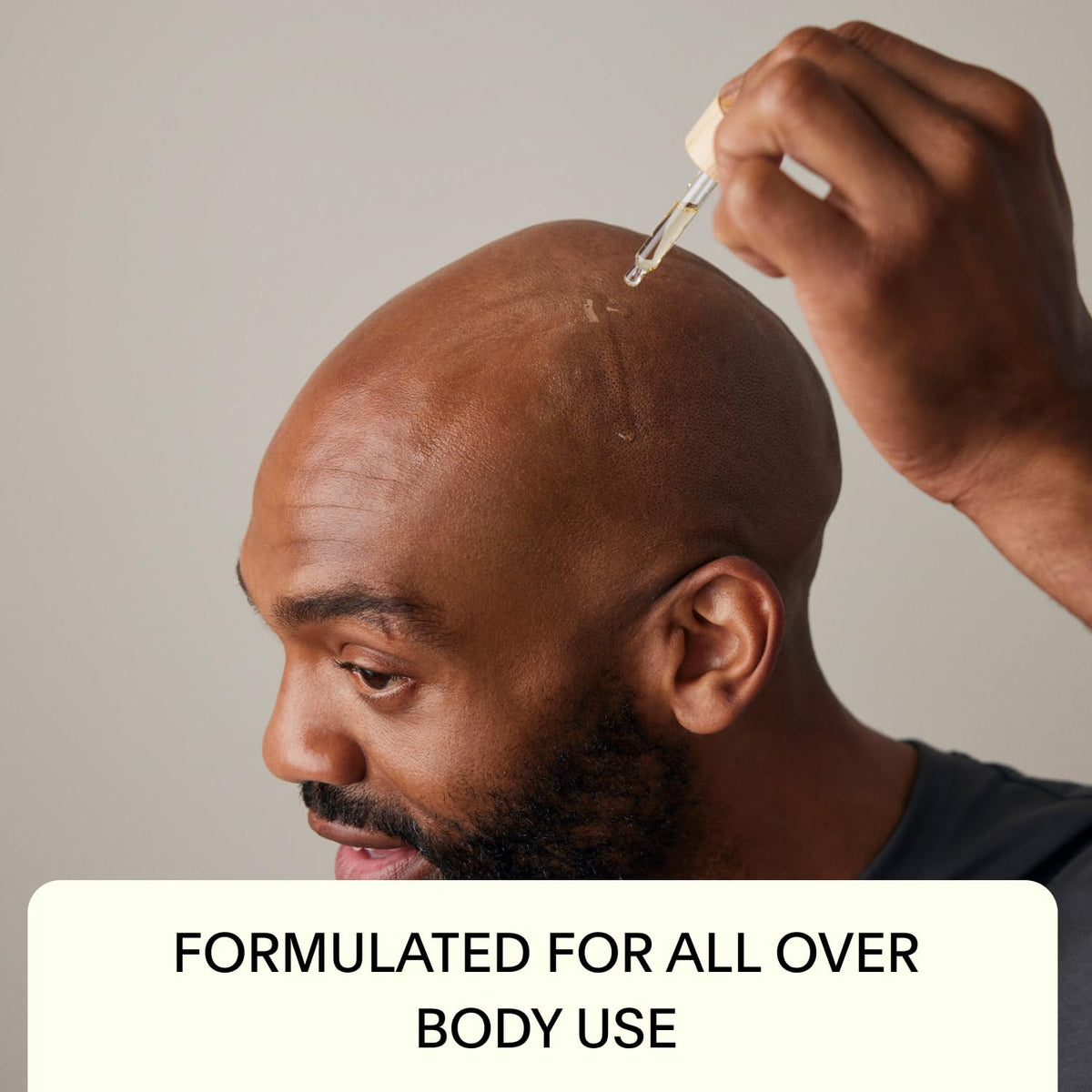 Leaf Shave oil pour scene showing even distribution