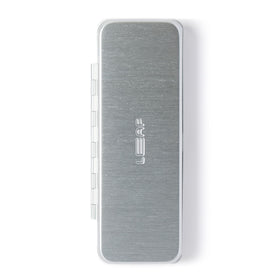 Leaf Shave travel case silicone insert securely holds the razor in place.