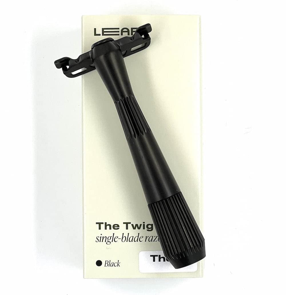 Leaf Shave Twig Razor fixed-head-angle for precise guidance on detailed contours and sensitive skin.