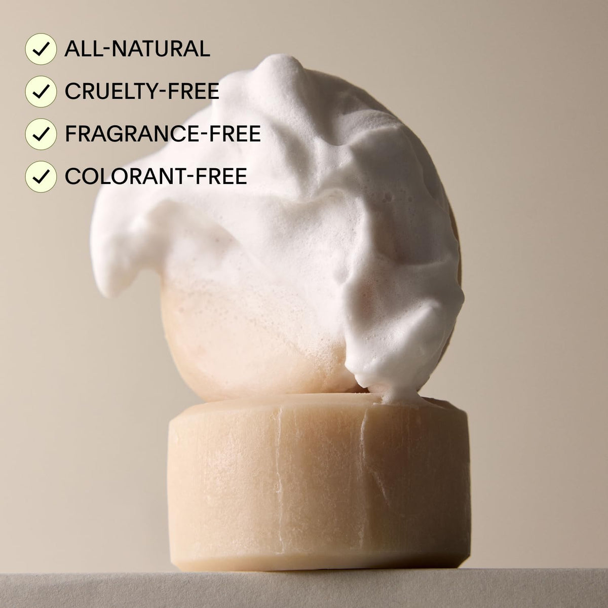 Leaf Shave soap bar lather forming foam for a smooth shave