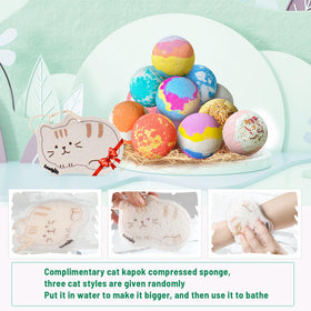 Leafgift bath bombs create colorful swirls without staining the tub.