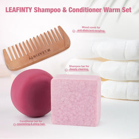 Leafinty bar set designed for curly hair with two included soap bags.
