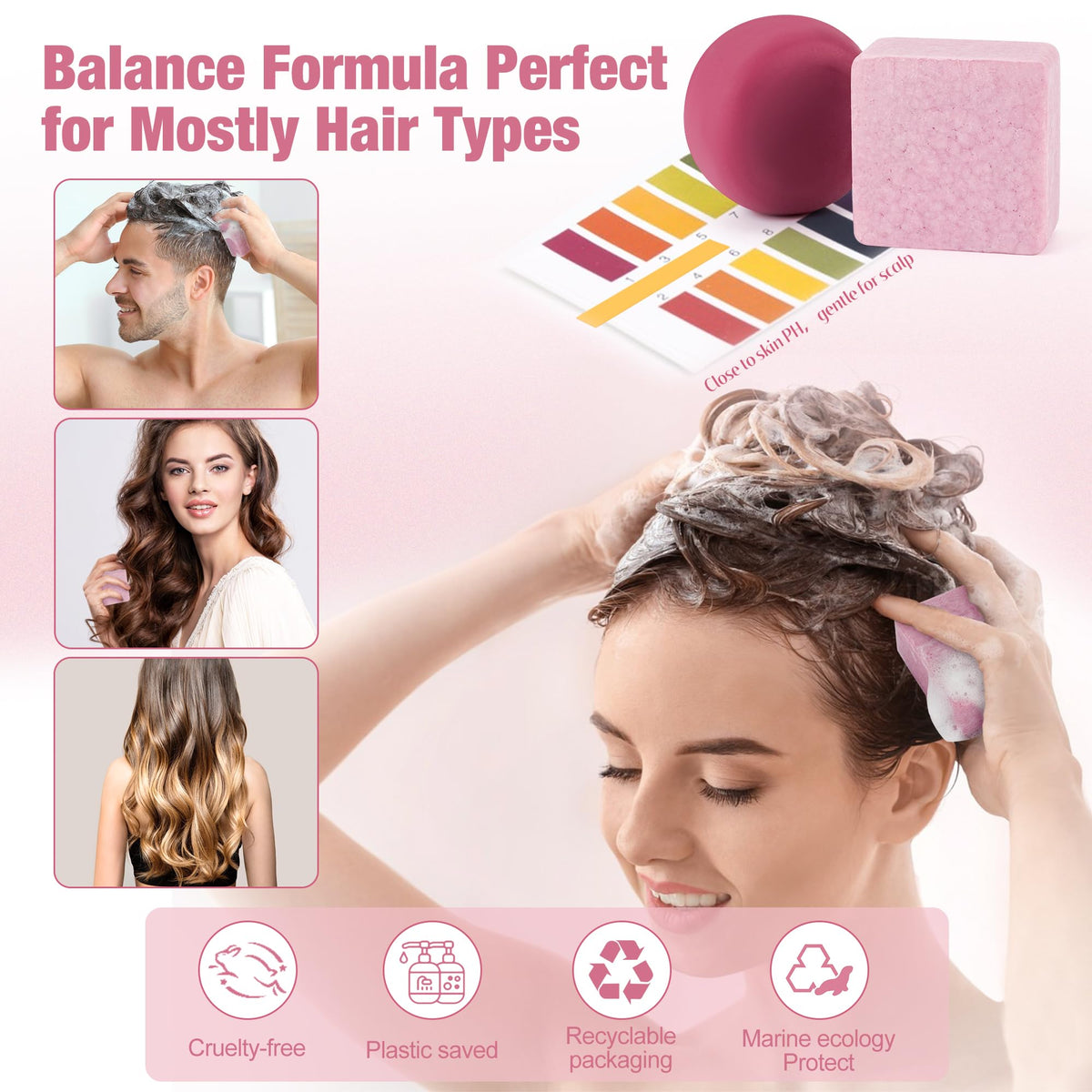 Leafinty shampoo bar with lavender scent cleanses curls with a refreshing aroma.