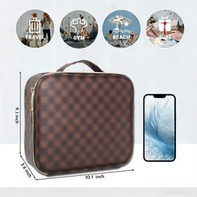 LEAFFUP checkered bag shows waterproof exterior for dependable travel protection