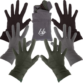 Leafy Boo bamboo gloves worn overnight for eczema-prone hands.