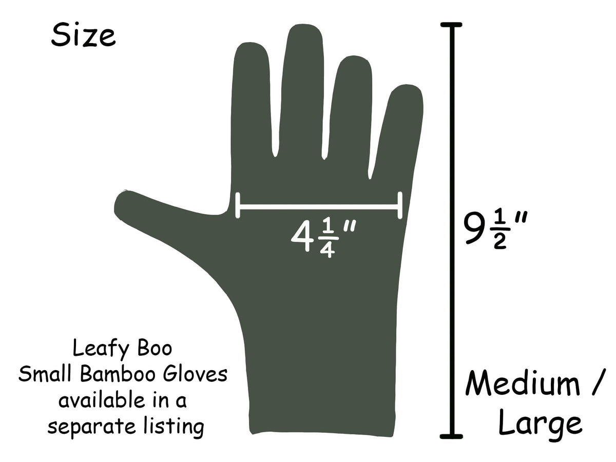 Leafy Boo storage bag included with reusable gloves.