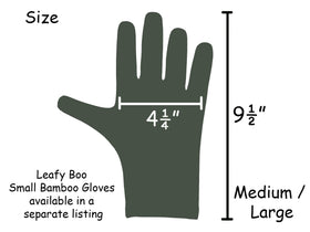 Leafy Boo storage bag included with reusable gloves.