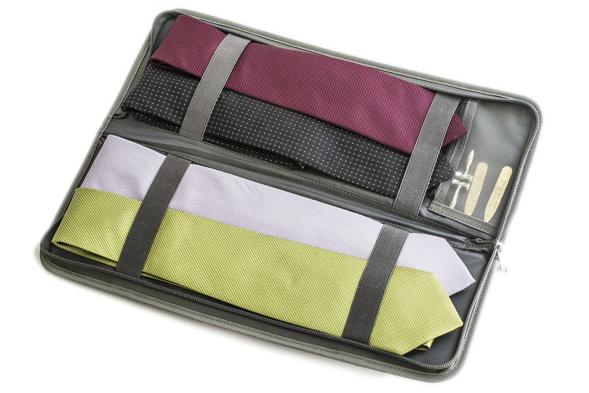 LeanTravel interior mesh bag safely stores cufflinks and small accessories on the go