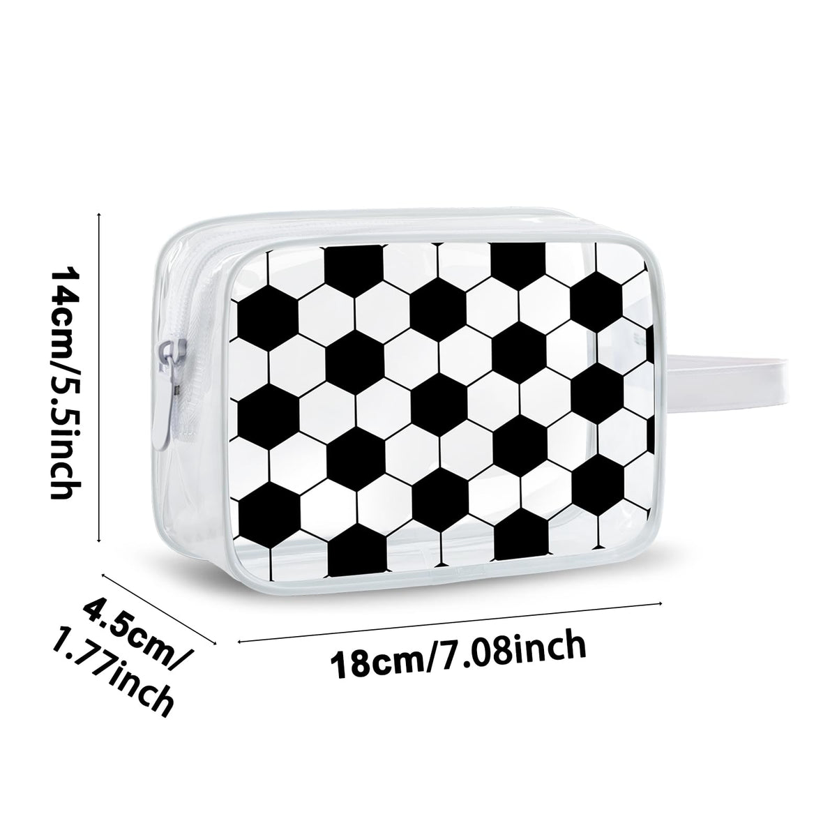 Lebaley soccer makeup bag keeps cosmetics and personal items organized during travel.