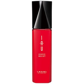 Lebel Cosmetics IAU Essence Moist bottle showcases hydrating skincare in a sleek package.
