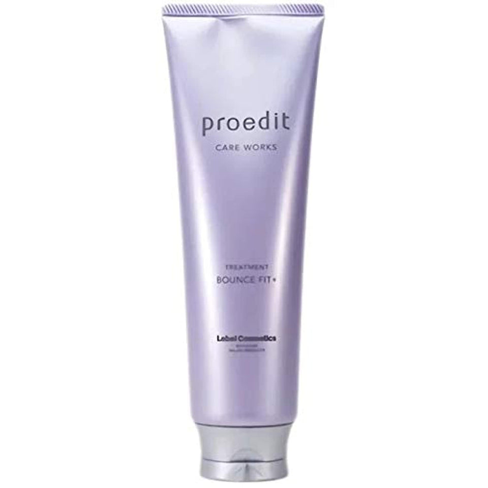 Lebel Professional Edit Care Works Bounce Fit Plus bottle close-up highlighting premium packaging for hydration