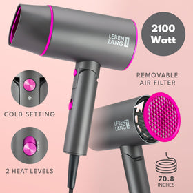LEBENLANG cool air mode helps set style with gentle finish.