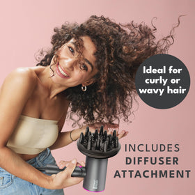 LEBENLANG diffuser attachment provides even drying and frizz control.