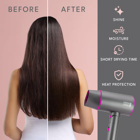 LEBENLANG styling nozzle concentrates airflow for precise shaping.