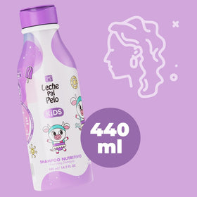 Leche Pal Pelo Kids Nourishing Shampoo lathering into a gentle cleanse