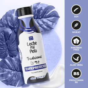 Leche Pal Pelo Traditional bottle with pump demonstrates easy dispensing.