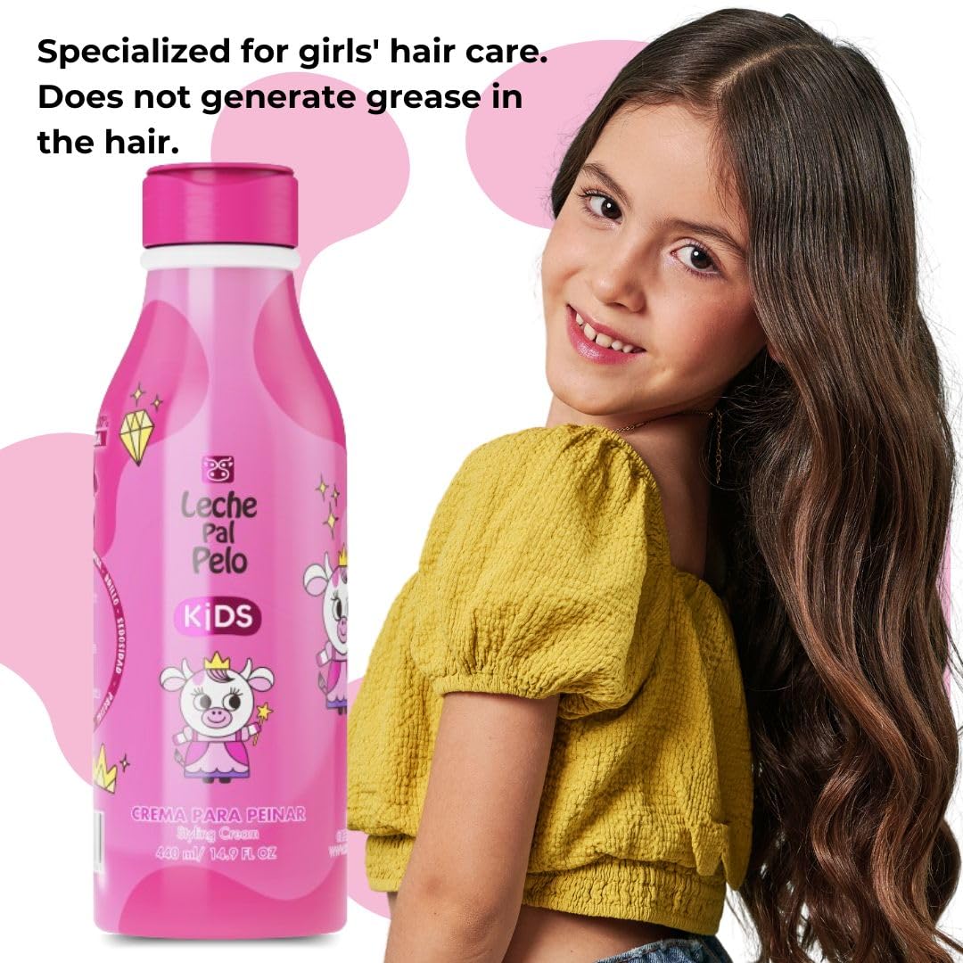 Leche Pal Pelo Kids Styling Cream packaging for organized routine use