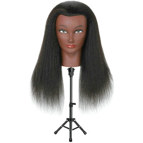 LECIPO real-hair mannequin head ideal for washing, curling, and styling practice