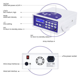 LeCuag Ionic Foot Bath Detox Machine LED display helps monitor your at-home detox sessions.