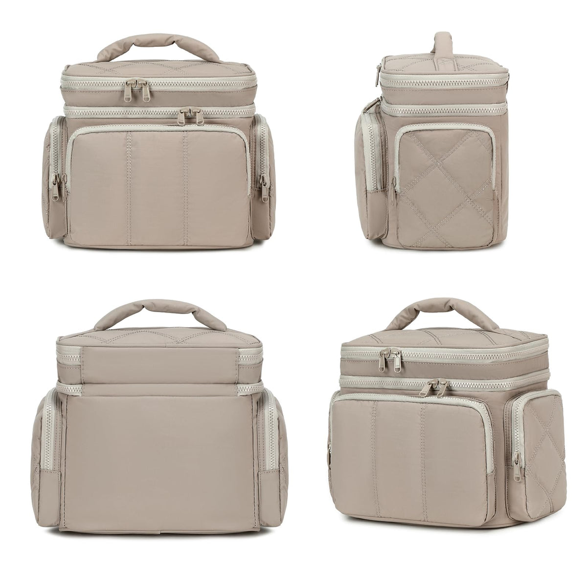 LEDAOU 6-mesh-pockets interior keep bottles organized and upright.