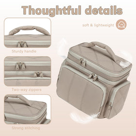 LEDAOU two-way-wide-open-zipper enables quick access to essentials.